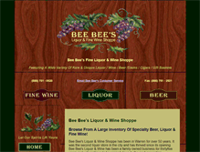 Tablet Screenshot of beebeesliquor.com